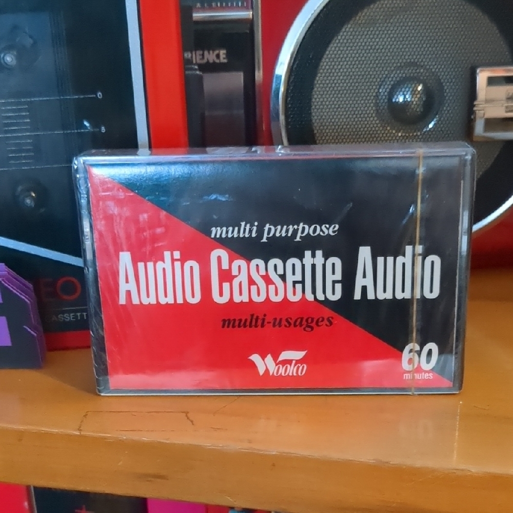 Woolco Sealed Red and Black Audio Cassette